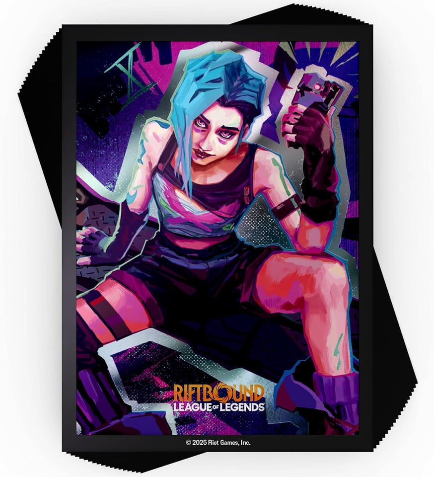 Riftbound TCG: League of Legends Jinx Art Standard Size Card Sleeves (100ct)