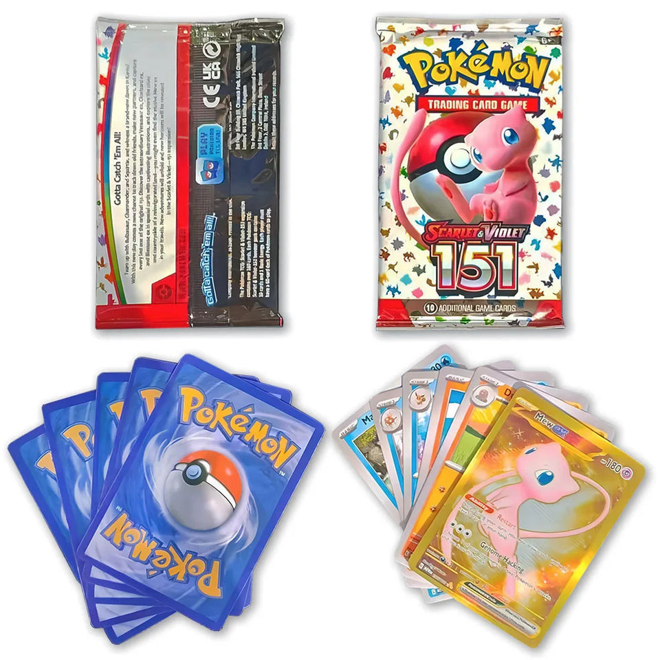 324/360Pcs English Version Pokemon TCG: Scarlet&Violet 151 Prismatic Evolutions Booster Box Pokemon Trade Card 36 Pack Box Gifts