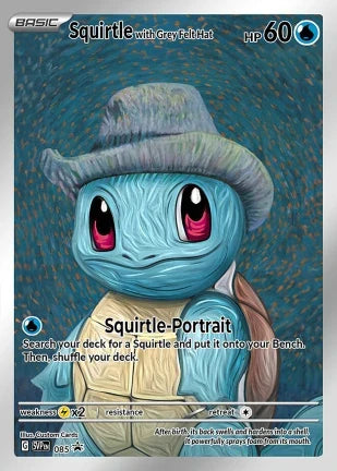 DIY Pokemon Netherlands Van Gogh Museum Pikachu Charizard Self Made Collection Cards Game Anime Japanese Letters Cards Gift Toy