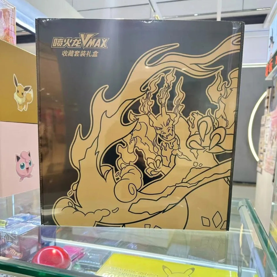 100% Original Pokemon PTCG Simplified Chinese Charizard VMAX Battle Box Collectible Gift Box Trading Cards Toys Gifts In Stock