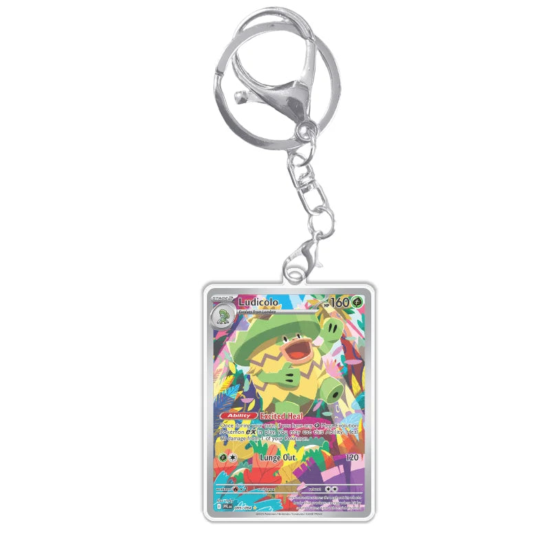 Keychain Card For Pokemon Mega Charizard Meowth Dawn M2 Phantasmal Flames Anime Game Self Made Acrylic Gift Pendant Decoration