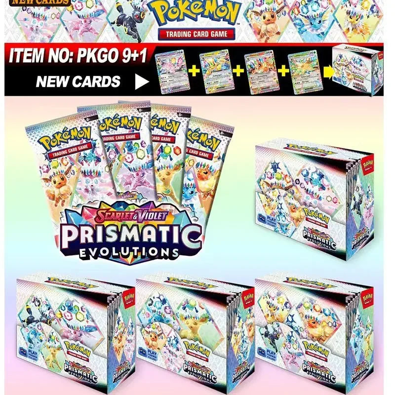 360Pcs Pokemon Card Destined Rivals Prismatic Evolutions Scarlet Violet 151 PALDEAN English Booster Battle Transaction Card