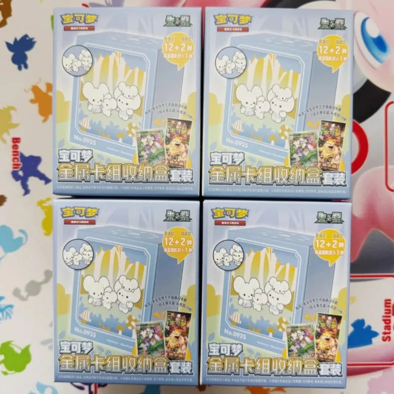 100%Original Pokemon PTCG Scarlet&Violet Metal Card Storage Box Collected 151 Trading Simplified Chinese Collectible Toy Gifts