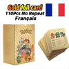 27-110Pcs Pokemon Gold Foil Card VMAX GX Cards English French Spanish German Pikachu Charizard Arceus Colour Pokémon Cards Gift