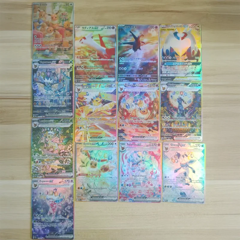 43Pcs/set Pokemon Card PTCG Zekrom Reshiram Victini Charizard Lillie Mew Greninja SV11W 11B Self Made Anime Game Collection Gift