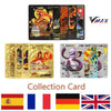 10-110Pcs Pokemon Cards Gold Foil Golden Letters English Spanish French German Game Card Metalicas Charizard Vmax Gx Series Gift
