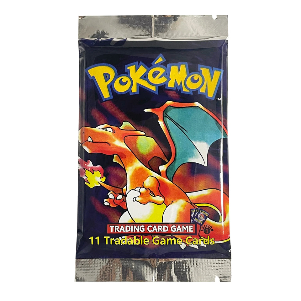 PKM Card English 1ST Ed Base Set Packs - Charizard Blastoise Venusaur Light (X1) (X3) (X5) RARE Art Set TCG Tradable Game Cards