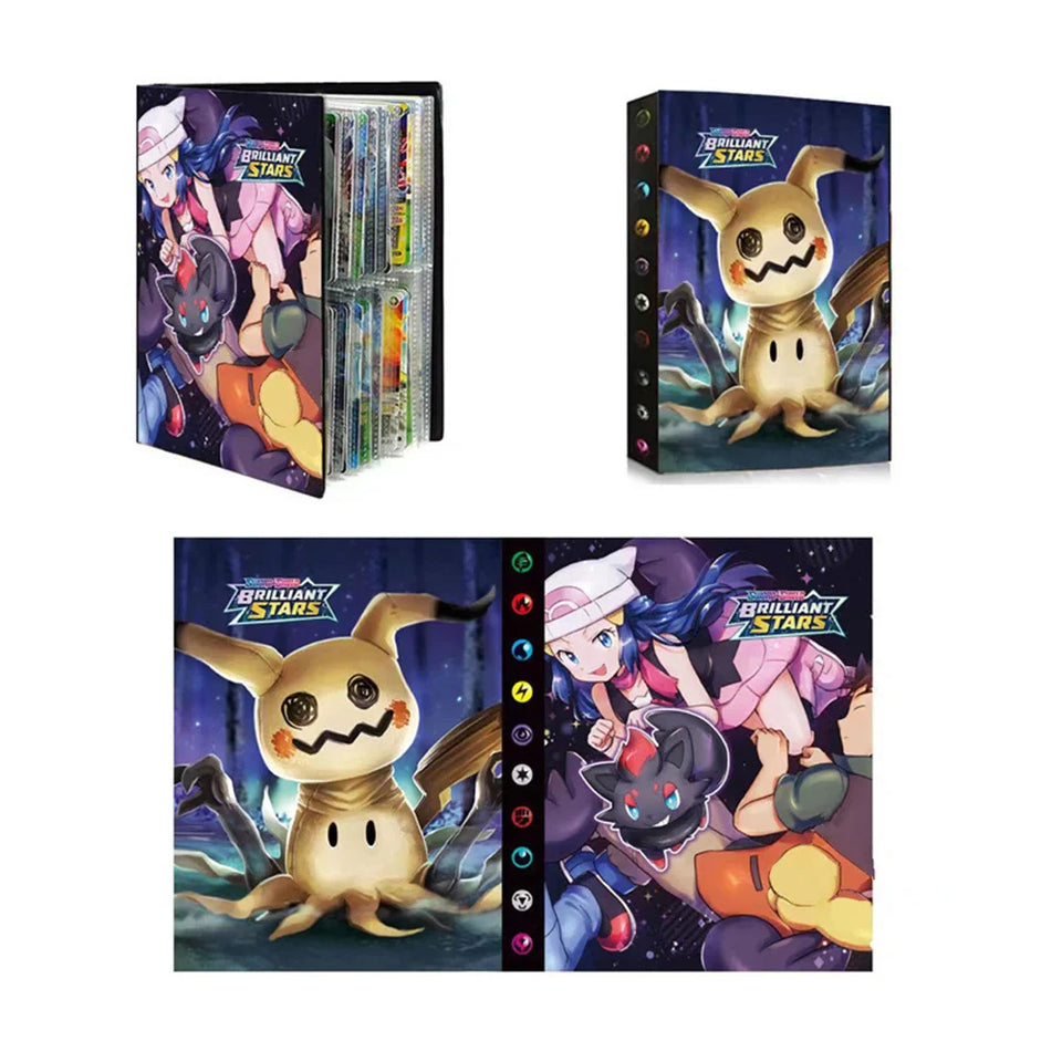 Cartoon Album 240/540Pcs Card Book Protector Charizard Map Letters Holder Binder Cartoon VMAX GX EX Game Cards Collection Folder