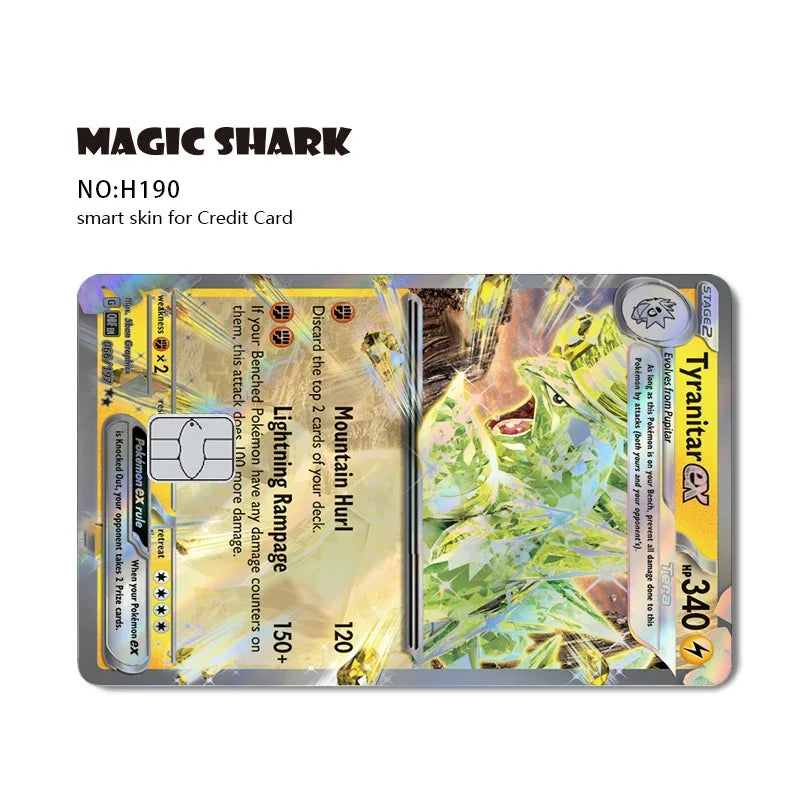 Charizard Gyarados Venusaur Blastoise Mewtwo Squirtle Snorlax Holographic Laser Credit Debit Card Film Skin Sticker