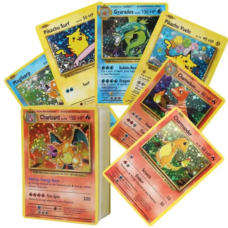 Pokemon Collection Cards Edition Flash Cards Charizard Pikachu Game PTCG Self Made Cards Gift Toys Hobby Game Collection Cards