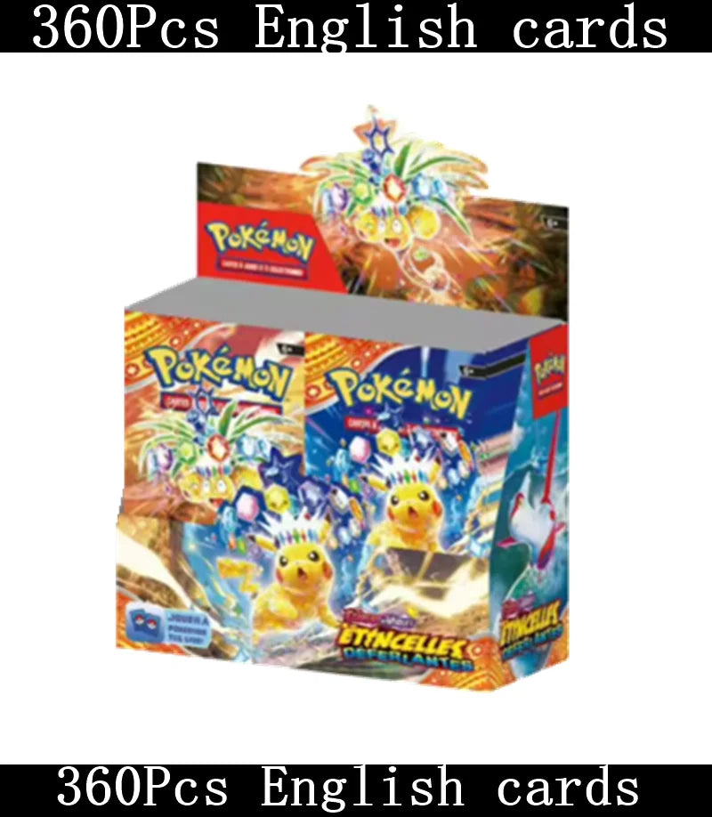 360 Pcs/Set Spanish English French Pokemon Card Brilliant Stars 151 Prismatic Evolutions PALDEAN FATES  Booster Battle Card