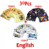 30-165pcs Gold Pokemon Colorful Card Set Black Vmax Vstar Sliver GX Box Pikachu Carta Charizard German French Spanish Game Cards