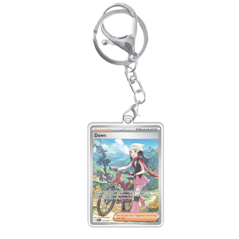Keychain Card For Pokemon Mega Charizard Meowth Dawn M2 Phantasmal Flames Anime Game Self Made Acrylic Gift Pendant Decoration