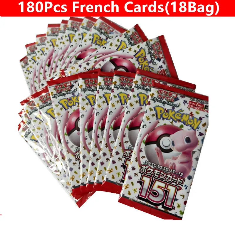 360 Pcs/Set Spanish English French Pokemon Card Brilliant Stars 151 Prismatic Evolutions PALDEAN FATES  Booster Battle Card