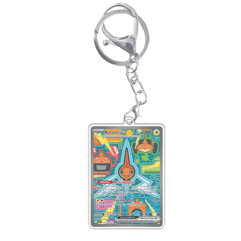 Keychain Card For Pokemon Mega Charizard Meowth Dawn M2 Phantasmal Flames Anime Game Self Made Acrylic Gift Pendant Decoration