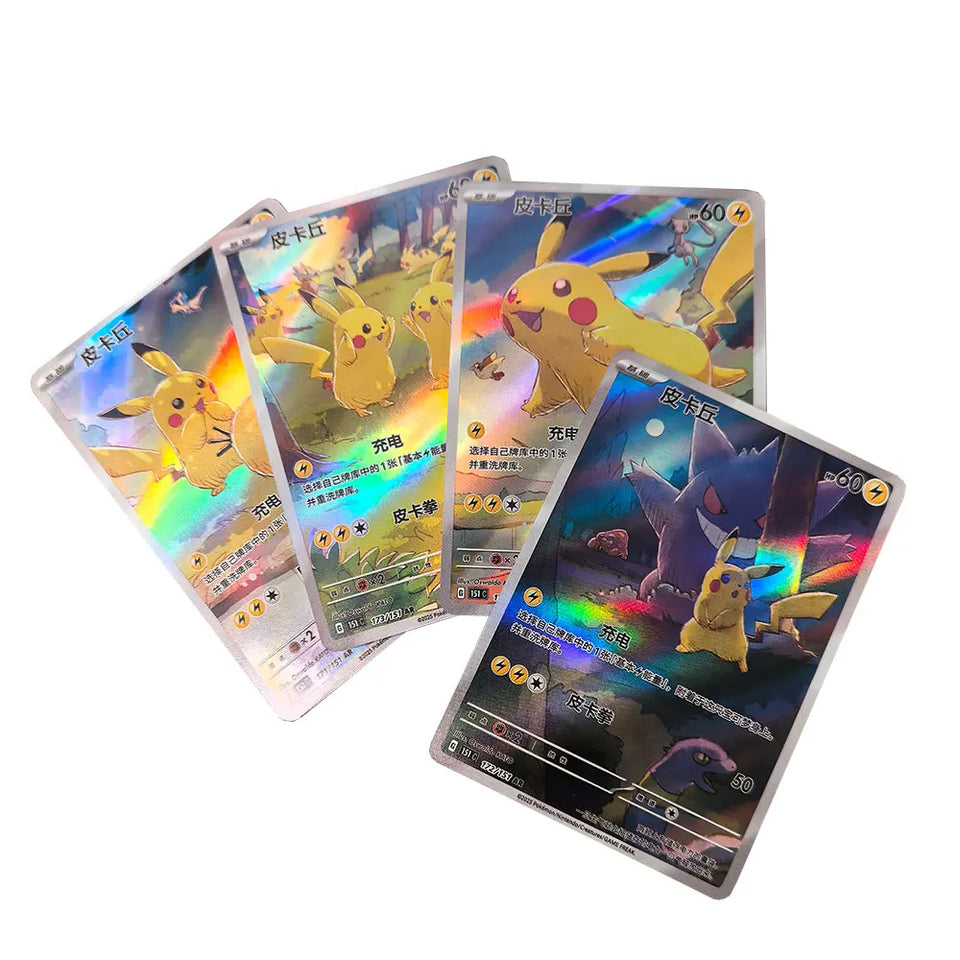 DIY Pokemon Cards in Chinese ONLY GEM Vol1&2 Eevee Captain Pikachu Scarlet and Violet PTCG Proxy Card High Quality