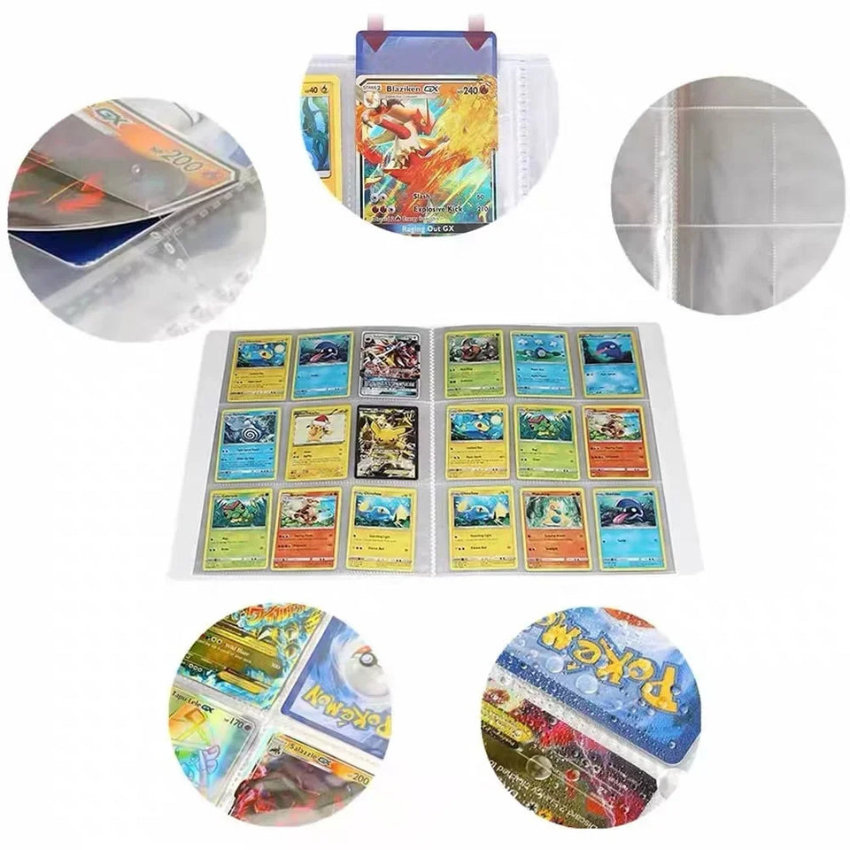 Cartoon Album 240/540Pcs Card Book Protector Charizard Map Letters Holder Binder Cartoon VMAX GX EX Game Cards Collection Folder