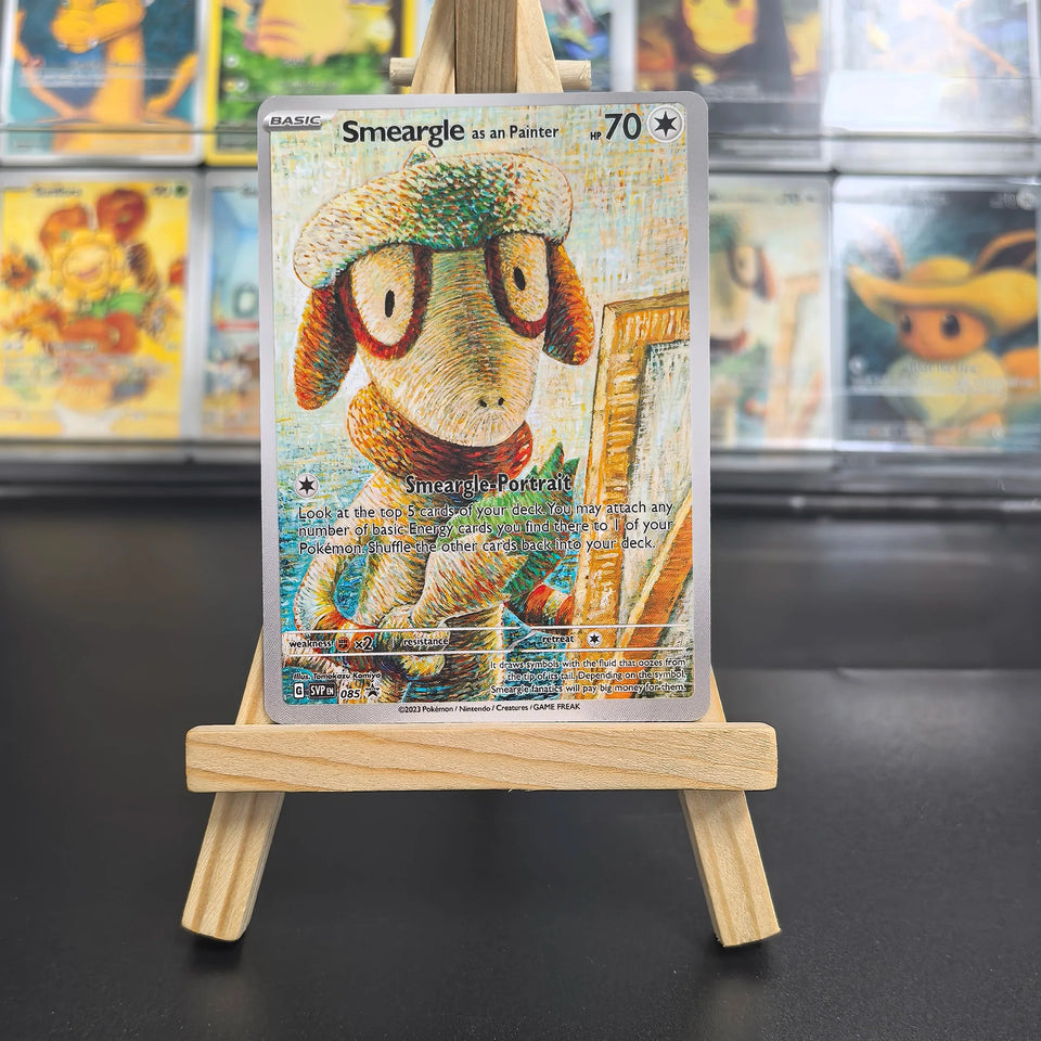 Van Gogh Museum Pokemon Cards PTCG Anime Pikachu Mew Charizard Eevee RARE Self Made Single Cards Classic Game Anime Cards Gift