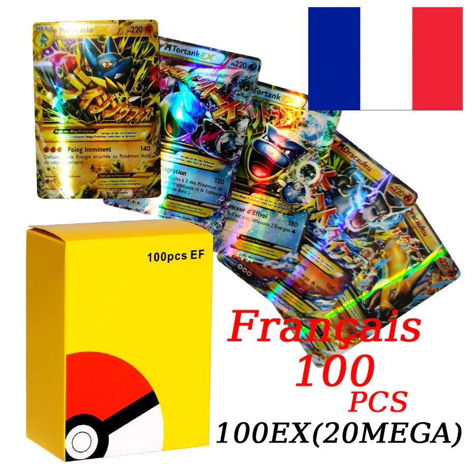 French Version Pokemon Cards VMAX V EX GX MEGA Carte Collection Battle Trainer Children's Christmas Toys Gift