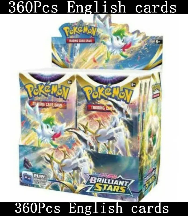 360 Pcs/Set Spanish English French Pokemon Card Brilliant Stars 151 Prismatic Evolutions PALDEAN FATES  Booster Battle Card