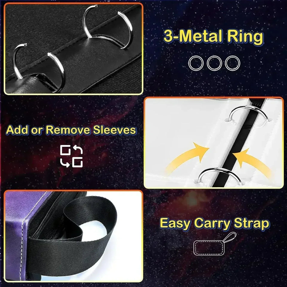 ***HOT SALE Anime 400PCS Card Binder Photocard PU Zipper Photo Album Carte Holder Kids Toys Collection Folder Letters Cards