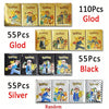 27-110Pcs Pokemon Gold Foil Card VMAX GX Cards English French Spanish German Pikachu Charizard Arceus Colour Pokémon Cards Gift