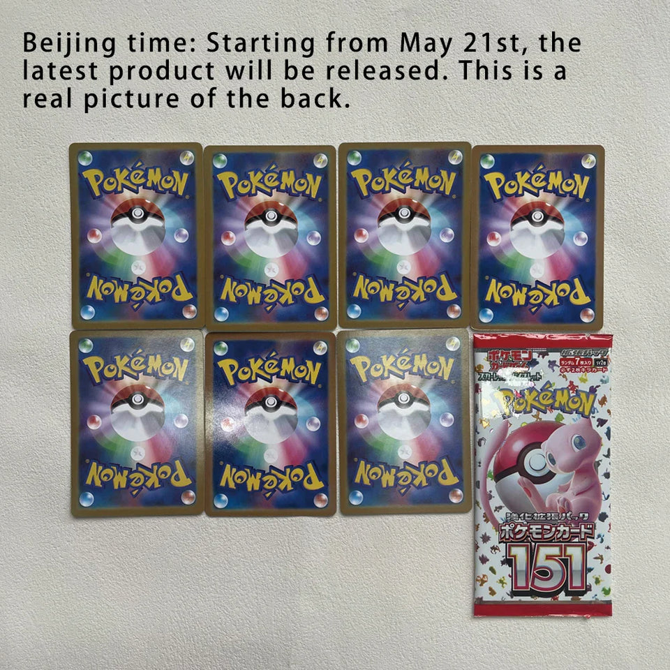 NEW 140pcs/Box Anime Pokemon Japan Version TCG Scarlet Violet 151 Classics Expansion Booster Box Pokemon Trade Card Kid Gifts