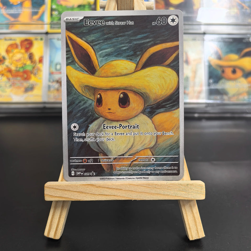 Van Gogh Museum Pokemon Cards PTCG Anime Pikachu Mew Charizard Eevee RARE Self Made Single Cards Classic Game Anime Cards Gift