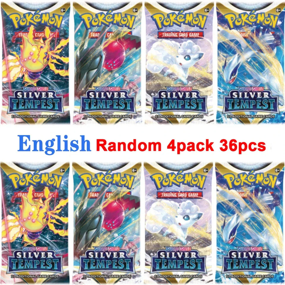 4 Pack Pokemon Cards 151 Team up Sun & Moon Thunder English Trading Card Game Evolutions Booster Collectible Kids Toys Gifts