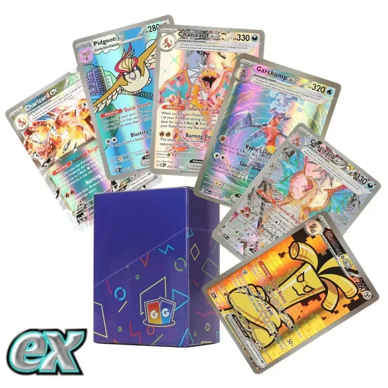 Pokemon Collection Cards Edition Flash Cards Charizard Pikachu Game PTCG Self Made Cards Gift Toys Hobby Game Collection Cards