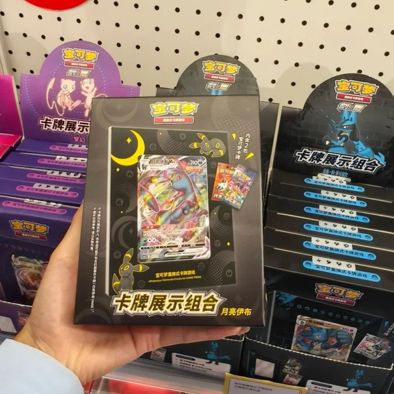 100% Original Pokemon Trading Card Game Ptcg Eevee Show photo frames Chinese version Gifts Box Desktop decoration Birthday Gifts