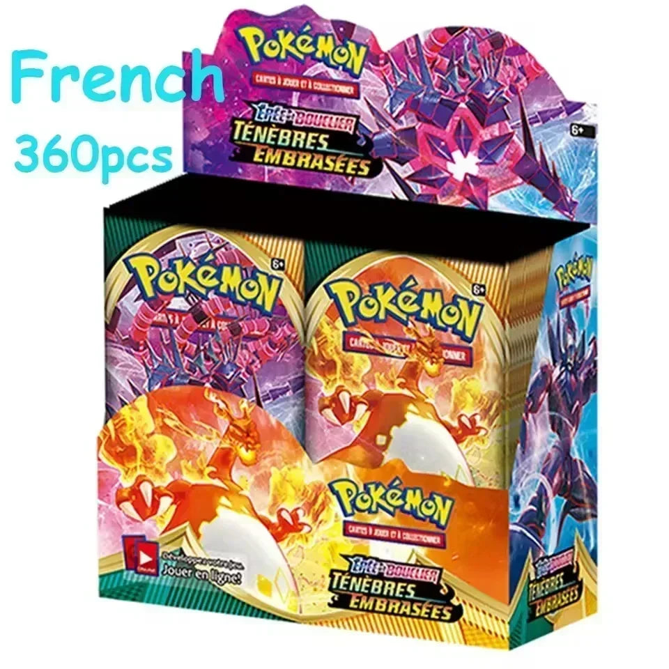 ~360P French Pokémon TCG: Ecarlet & Violet Etsncelles Astral Radiance Obsidian Flames Booster Box Pokemon Cards Game 36 Pack Box