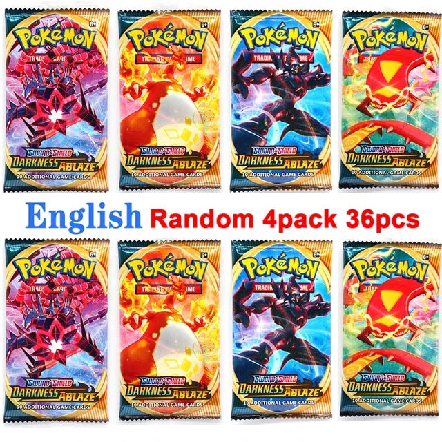 4 Pack Pokemon Cards 151 Team up Sun & Moon Thunder English Trading Card Game Evolutions Booster Collectible Kids Toys Gifts