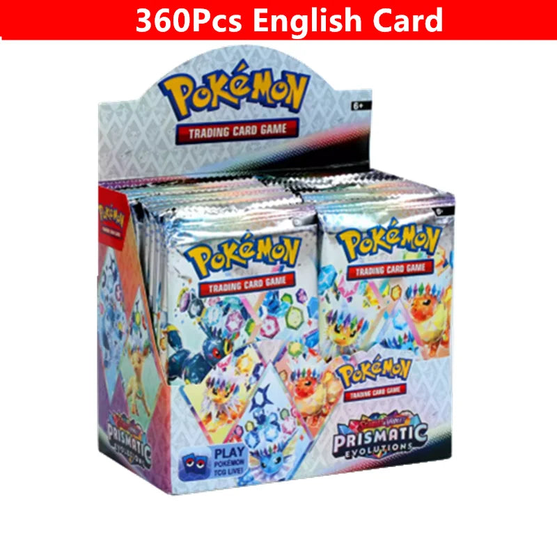 360 Pcs/Set Spanish English French Pokemon Card Brilliant Stars 151 Prismatic Evolutions PALDEAN FATES  Booster Battle Card