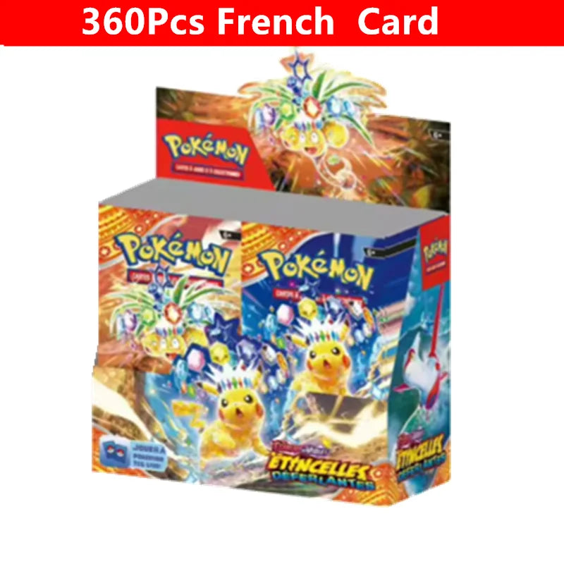 360 Pcs/Set Spanish English French Pokemon Card Brilliant Stars 151 Prismatic Evolutions PALDEAN FATES  Booster Battle Card