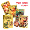 Pokemon Cards Vmax GX Gold Foil Flash Card English Spanish Colorful Pikachu Charizard French German Game Battle Collection Cards