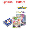 100Pcs New English French Spanish Pokemon Cards V GX VMAX TAG TEAM Game Battle Shining Card Collection Card Toys Gifts