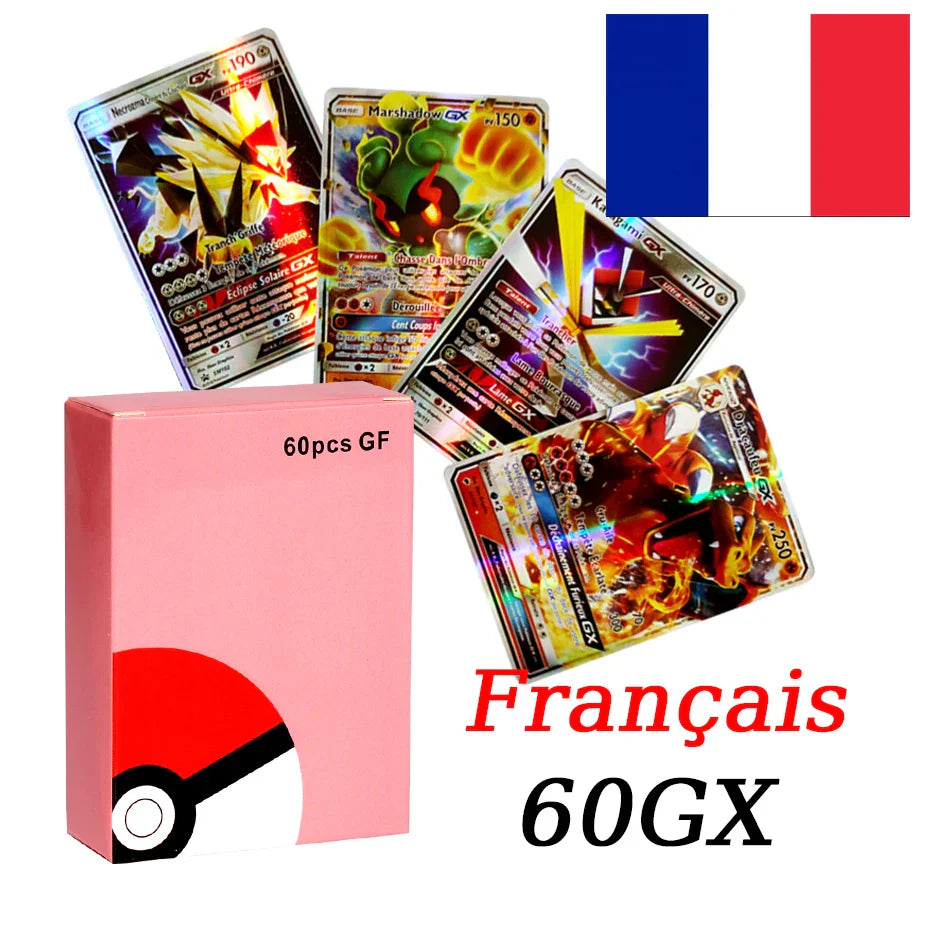 French Version Pokemon Cards VMAX V EX GX MEGA Carte Collection Battle Trainer Children's Christmas Toys Gift