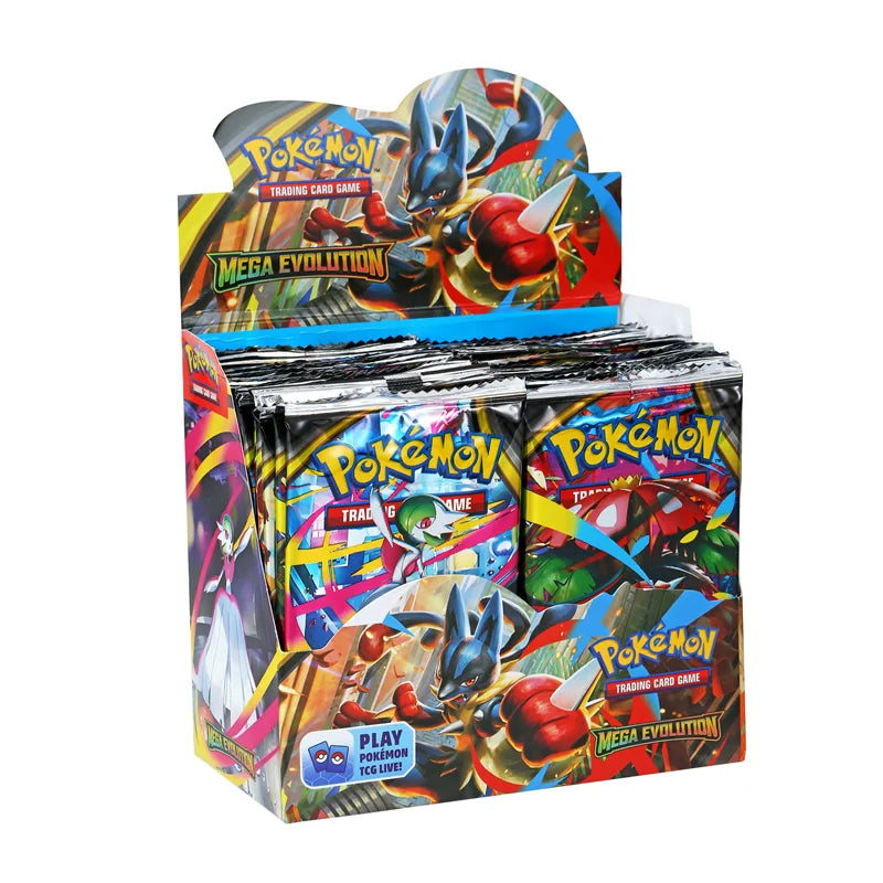 360Pcs Pokemon Card MEGA EVOLUTION Lucario Prismatic Evolutions Game Cartoon English Booster Battle Transaction Card Gift