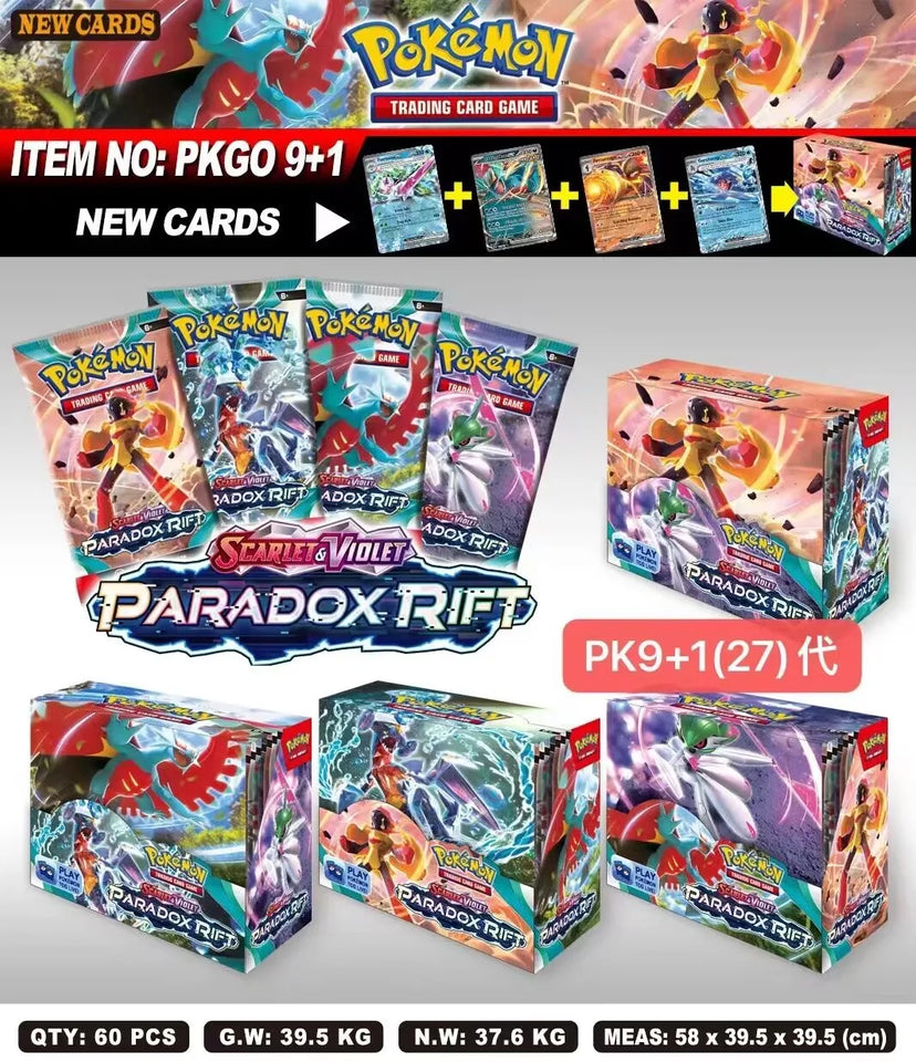 324/360 Pcs/Set Pokemon Card Paldaevolved 151 Prismatic Evolutions PALDEAN FATES English Booster Battle Transaction Card.