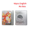 10-110Pcs Pokemon Cards Gold Foil Golden Letters English Spanish French German Game Card Metalicas Charizard Vmax Gx Series Gift