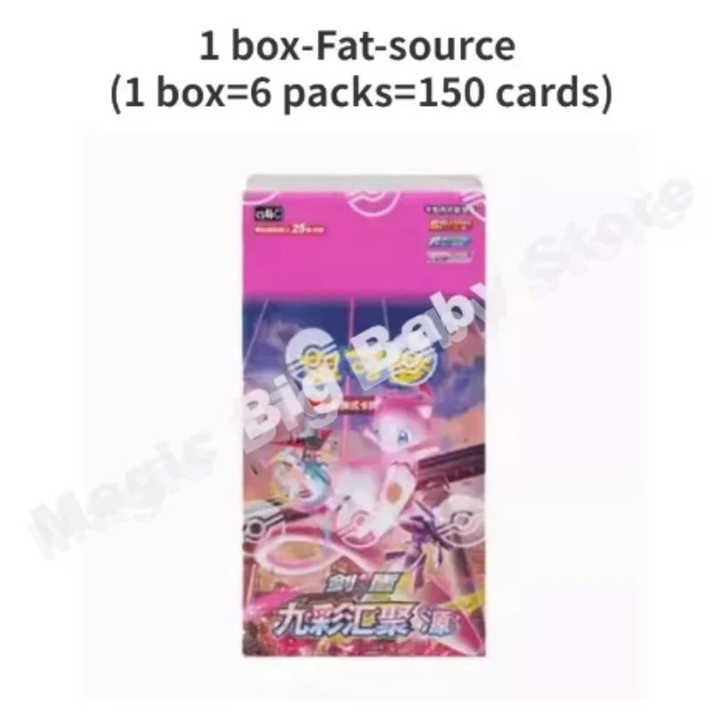 100% Original PKM Card 151series Gem Bag V1 V2 Fearless Tai Crystal Nine Colors Gathering Martial Arts Exercises Convex and Shin