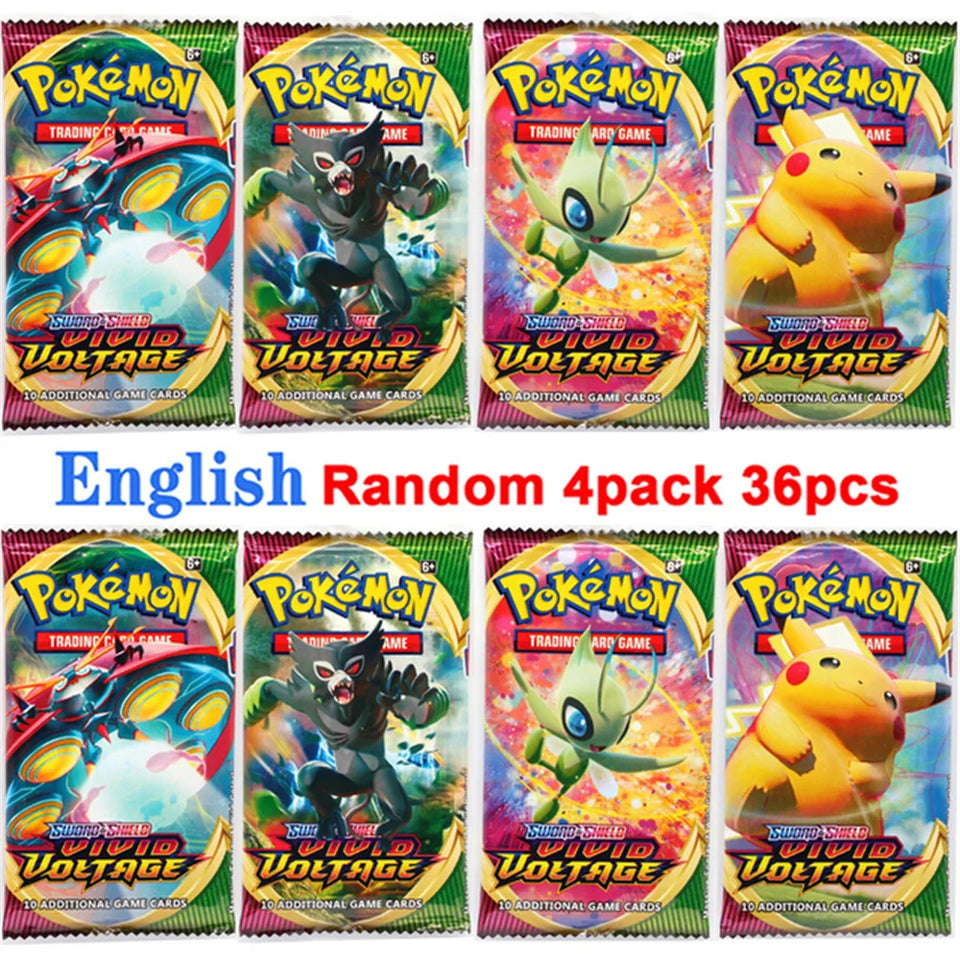 4 Pack Pokemon Cards 151 Team up Sun & Moon Thunder English Trading Card Game Evolutions Booster Collectible Kids Toys Gifts