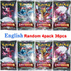 4 Pack Pokemon Cards 151 Team up Sun & Moon Thunder English Trading Card Game Evolutions Booster Collectible Kids Toys Gifts