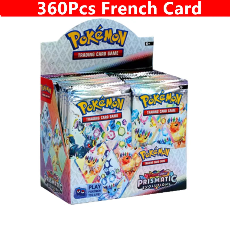 360 Pcs/Set Spanish English French Pokemon Card Brilliant Stars 151 Prismatic Evolutions PALDEAN FATES  Booster Battle Card