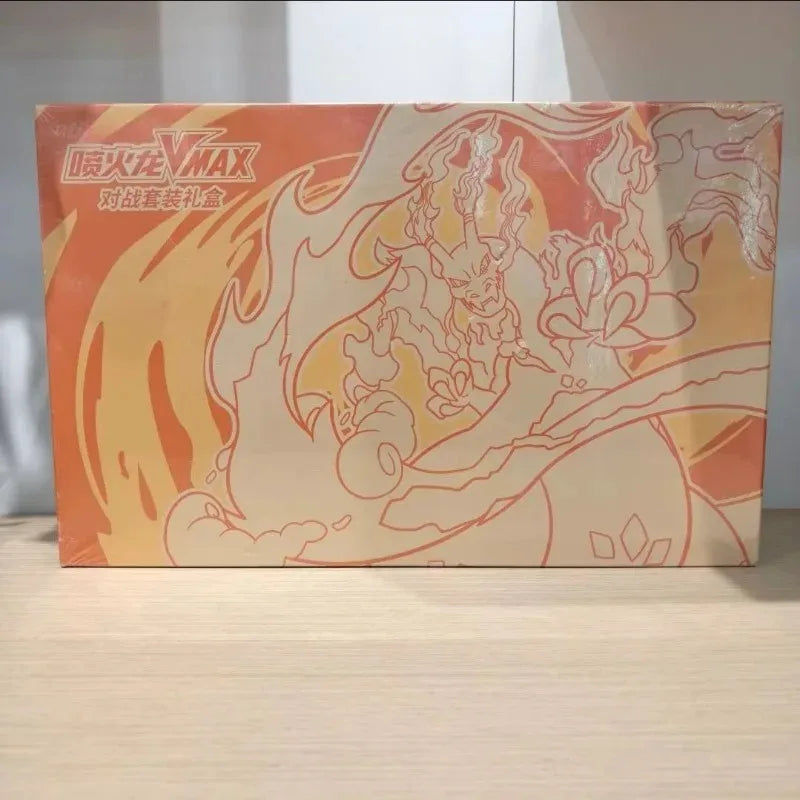 100%Original Pokemon Charizard VMAX Battle Set Collection Set Gift Box PTCG Simplified Chinese Collectible Cards Toy Gifts