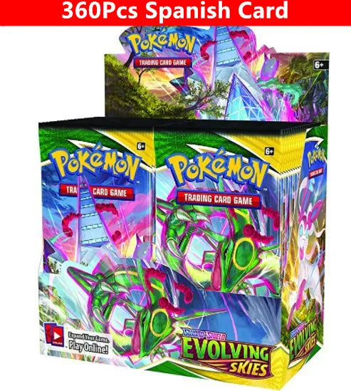 360 Pcs/Set Spanish English French Pokemon Card Brilliant Stars 151 Prismatic Evolutions PALDEAN FATES  Booster Battle Card