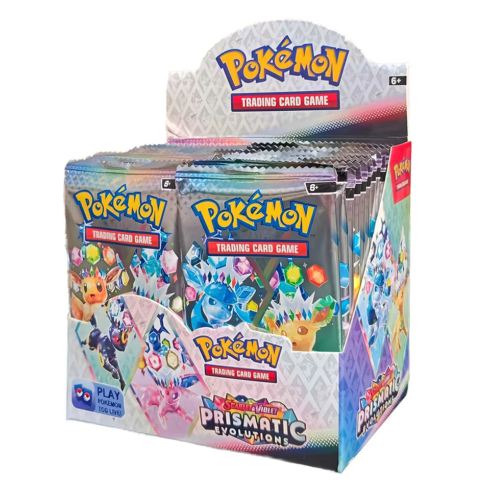 324/360Pcs English Version Pokemon TCG: Scarlet&Violet 151 Prismatic Evolutions Booster Box Pokemon Trade Card 36 Pack Box Gifts