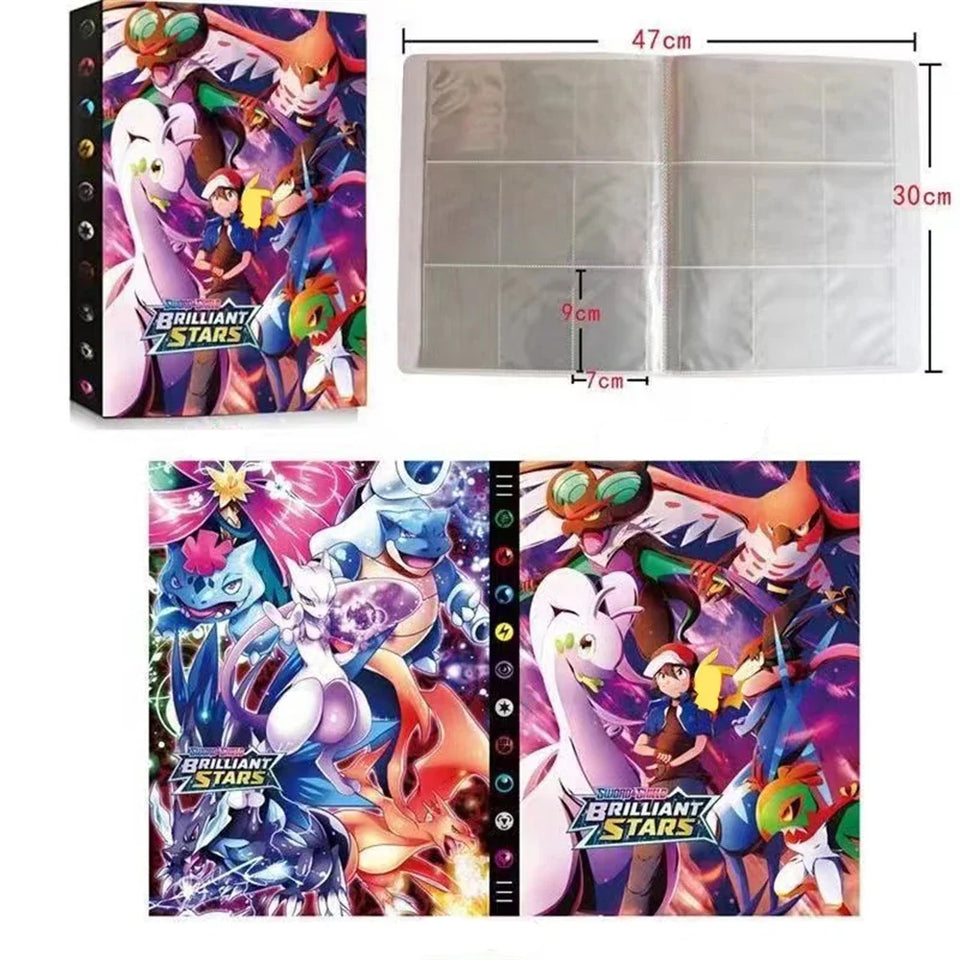 2024 Charizard Mewtwo Holder Binder Collections Folder Anime Card Protector Notebook for Pokemones Album 240/540Pcs Card Book