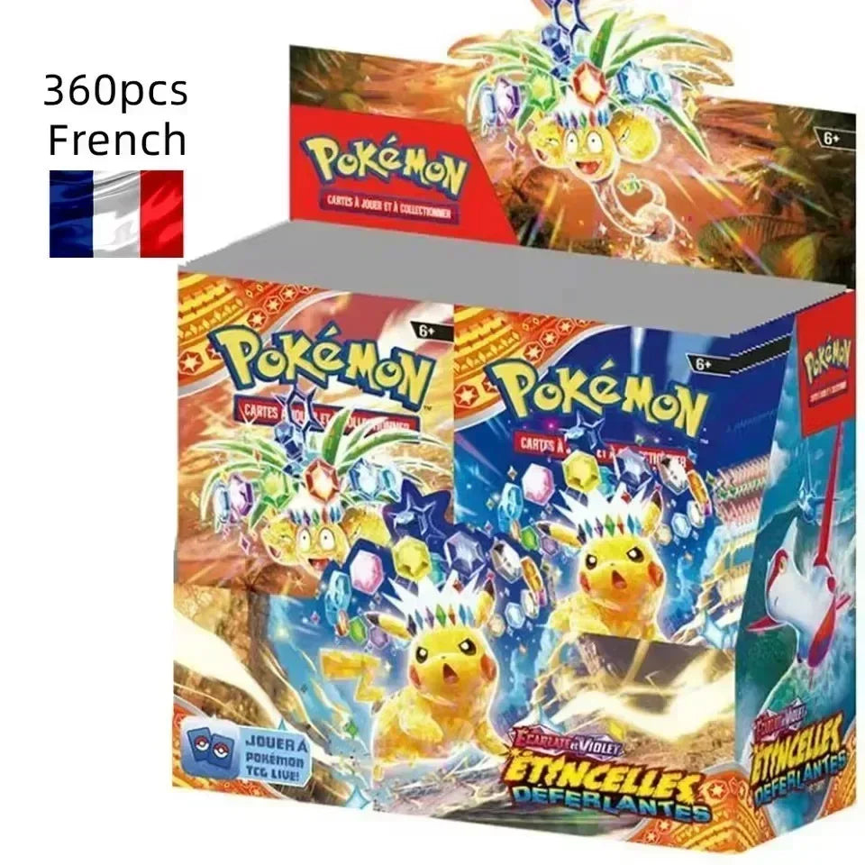 %360P French Pokémon TCG: Ecarlet & Violet Etsncelles Astral Radiance Obsidian Flames Booster Box Pokemon Cards Game 36 Pack Box